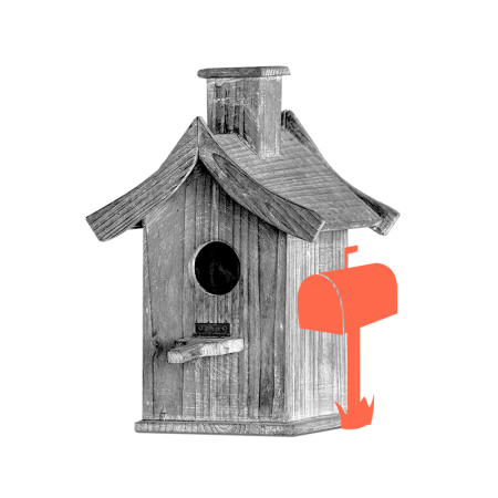 
                    Bird house.
                